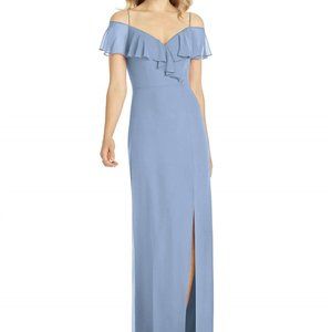 After six cold shoulder bridesmaid dress (frost)